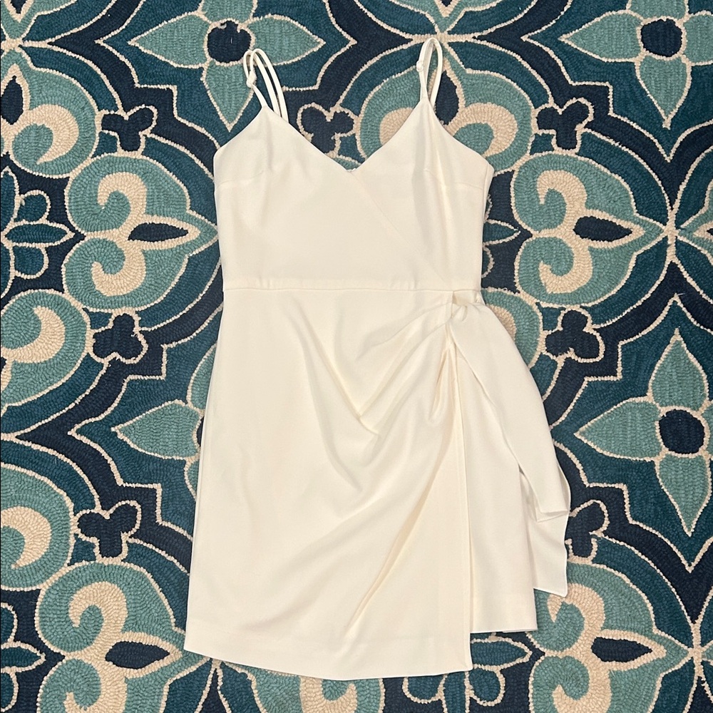 French Connection Cream Spaghetti Strap Mini Dress